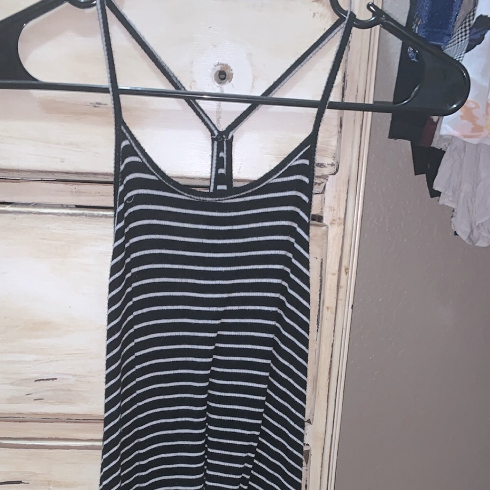 Black and white stripped old navy top